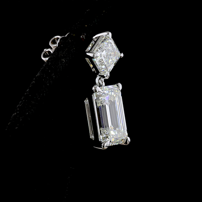 8.21 CTTW MIX Lab Diamond Hanging Earring (F Color and VS2 Clarity)