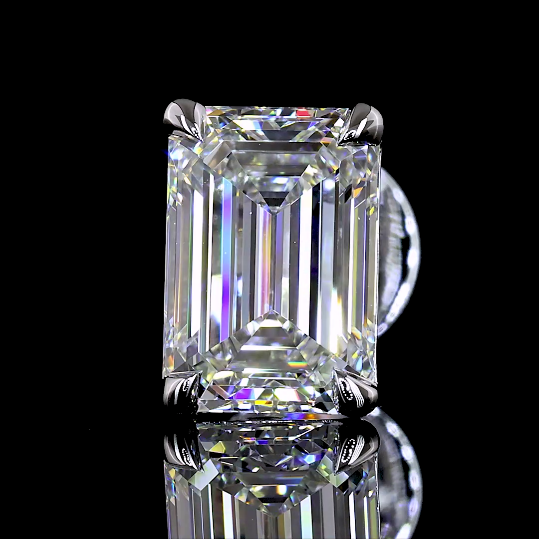 2.02 CTTW Emerald Lab Diamond Martini Earring (D Color and VVS1 Clarity)