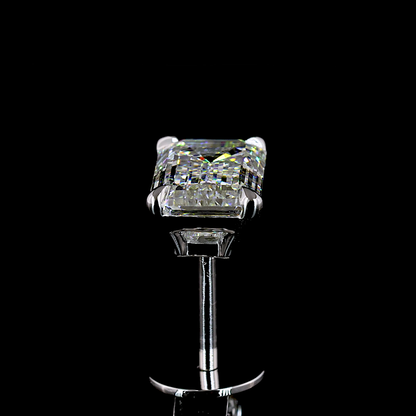 2.02 CTTW Emerald Lab Diamond Martini Earring (D Color and VVS1 Clarity)