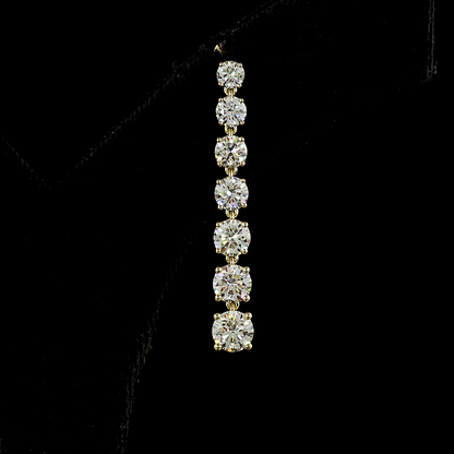 4.47 CTTW Round Lab Grown Diamond Hanging Earring Size 15.25 (E Color and VS Clarity)