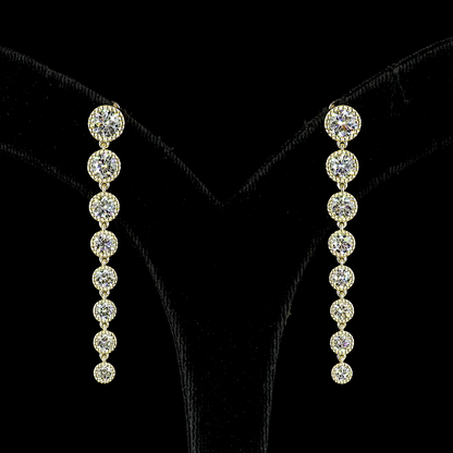 3.51 CTTW Round Lab Diamond Hanging Earring