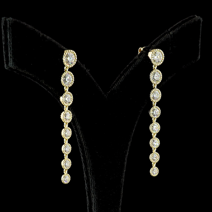 3.51 CTTW Round Lab Diamond Hanging Earring