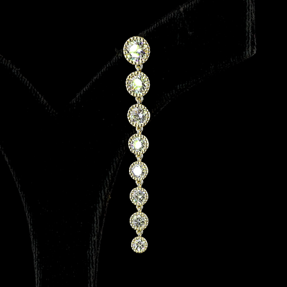 3.51 CTTW Round Lab Diamond Hanging Earring