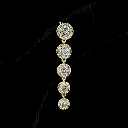 2.80 CTTW Round Lab Diamond Hanging Earring
