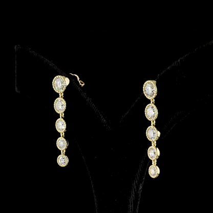 2.80 CTTW Round Lab Diamond Hanging Earring