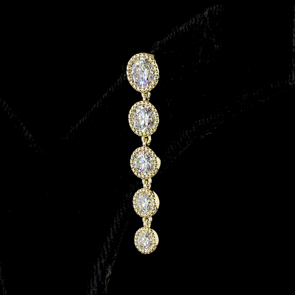 2.80 CTTW Round Lab Diamond Hanging Earring