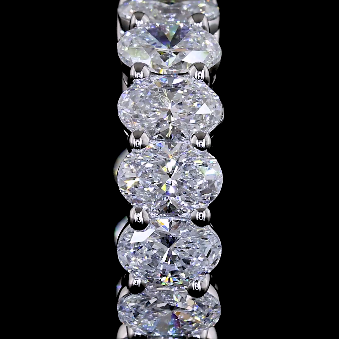 2.00 CTTW Oval Lab Grown Diamond Huggies Earring 14.1mm (E Color and VS Clarity)