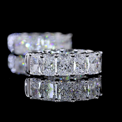 2.99 CTTW Radiant Lab Diamond Huggies Earring