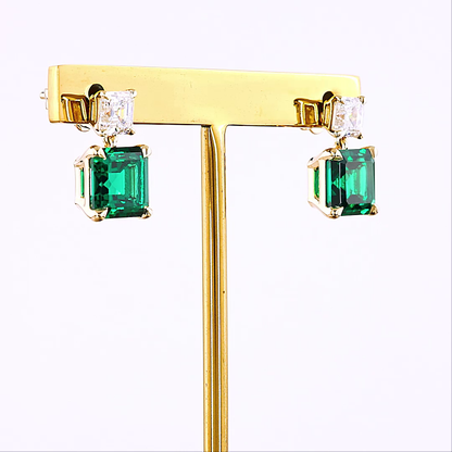 1.26 CTTW Asscher Lab Diamond Hanging Earring