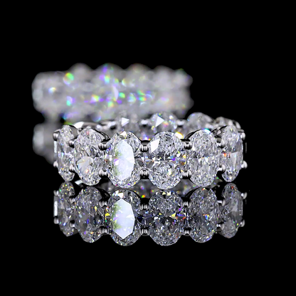 6.18 CTTW Oval Lab Diamond Huggies Earring