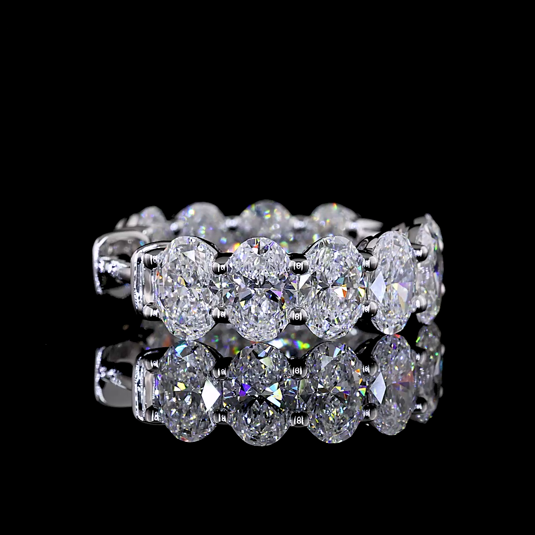 6.18 CTTW Oval Lab Diamond Huggies Earring
