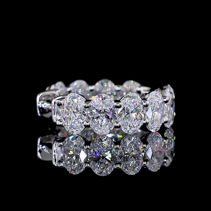 6.18 CTTW Oval Lab Diamond Huggies Earring
