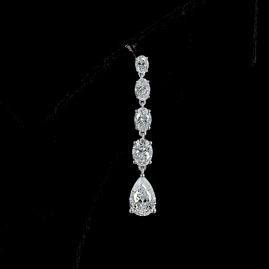 3.52 CTTW MIX Lab Diamond Hanging Earring