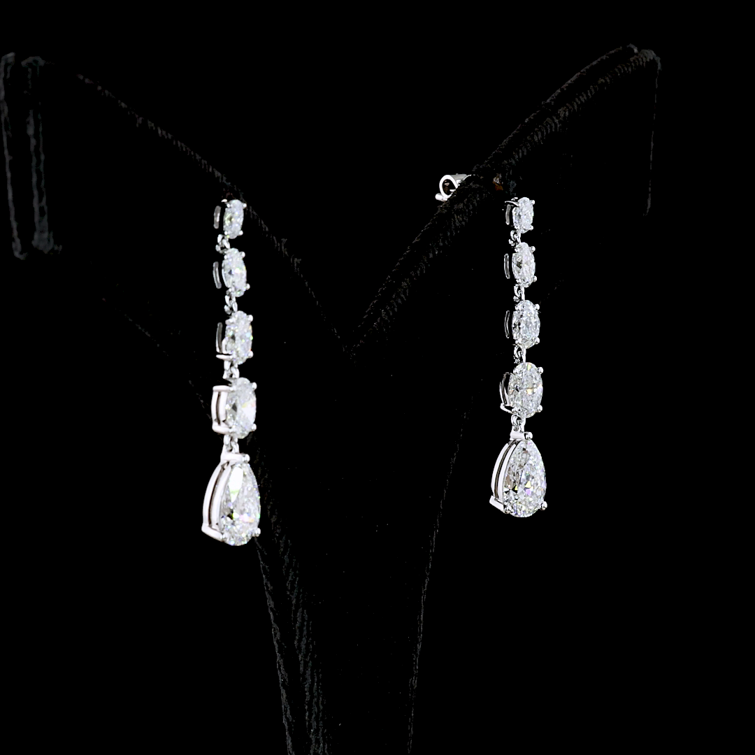 3.52 CTTW MIX Lab Diamond Hanging Earring
