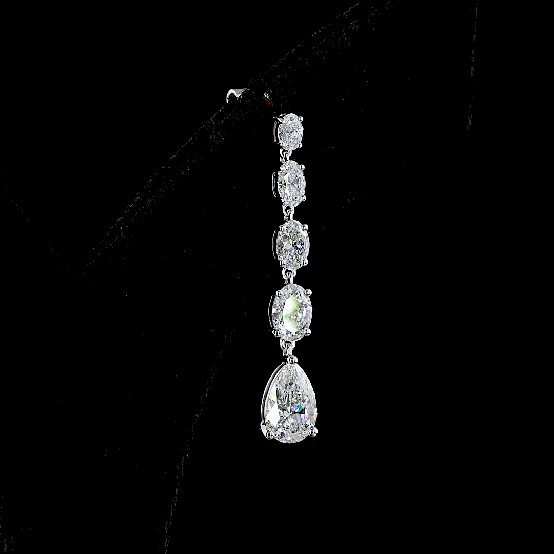 3.52 CTTW MIX Lab Diamond Hanging Earring