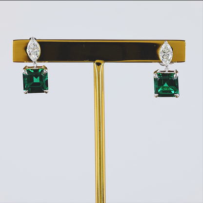 0.63 CTTW MIX Lab Diamond Hanging Earring