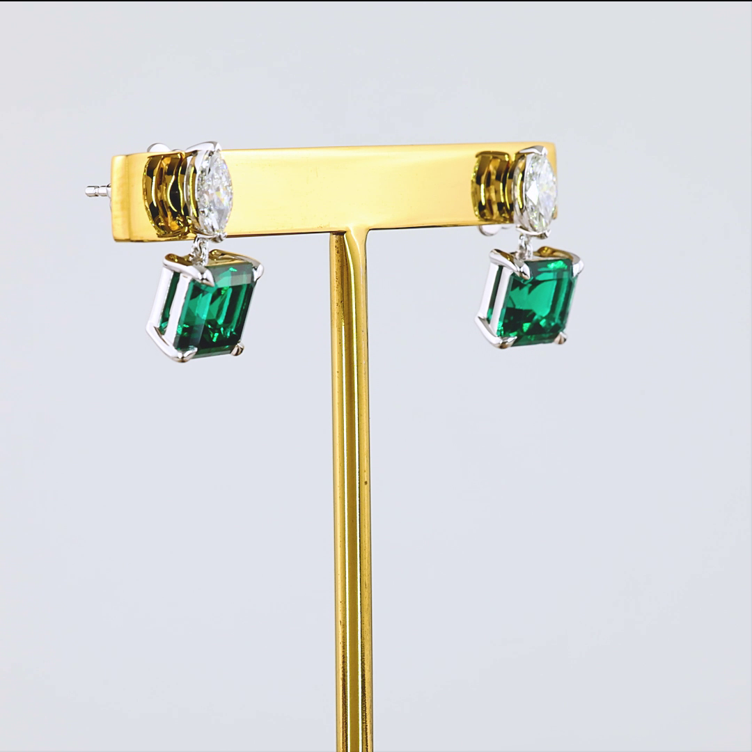 0.63 CTTW MIX Lab Diamond Hanging Earring