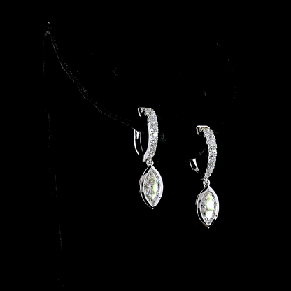 1.96 CTTW Marquise Lab Grown Diamond Hanging Earring (E Color and VS Clarity)