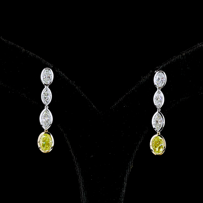3.55 CTTW MIX Lab Diamond Hanging Earring