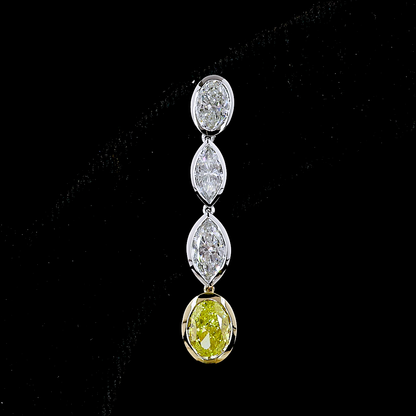 3.55 CTTW MIX Lab Diamond Hanging Earring