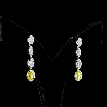 3.55 CTTW MIX Lab Diamond Hanging Earring