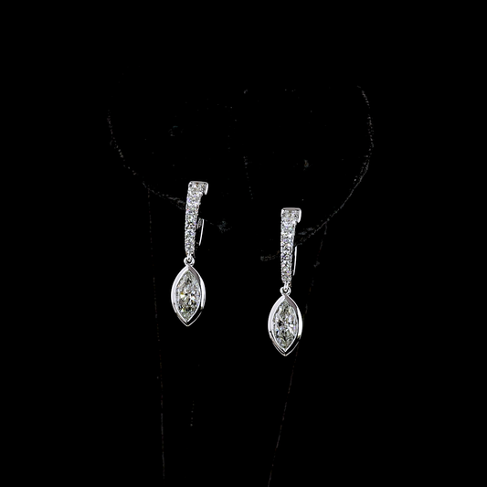 1.97 CTTW MIX Lab Diamond Hanging Earring