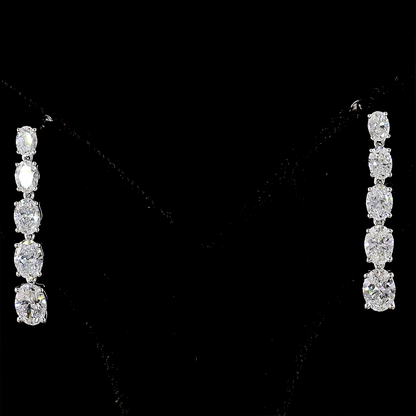 2.18 CTTW MIX Lab Diamond Hanging Earring