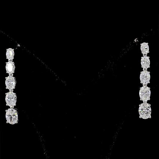 2.18 CTTW MIX Lab Diamond Hanging Earring