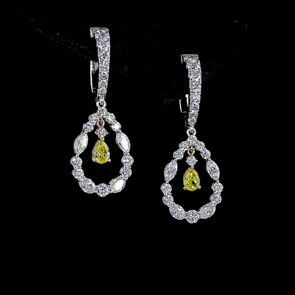 2.06 CTTW MIX Lab Diamond Hanging Earring