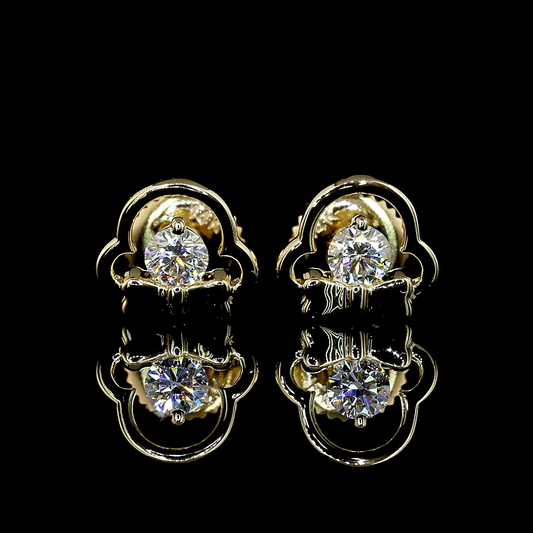 0.21 CTTW Round Lab Diamond Studs Earring