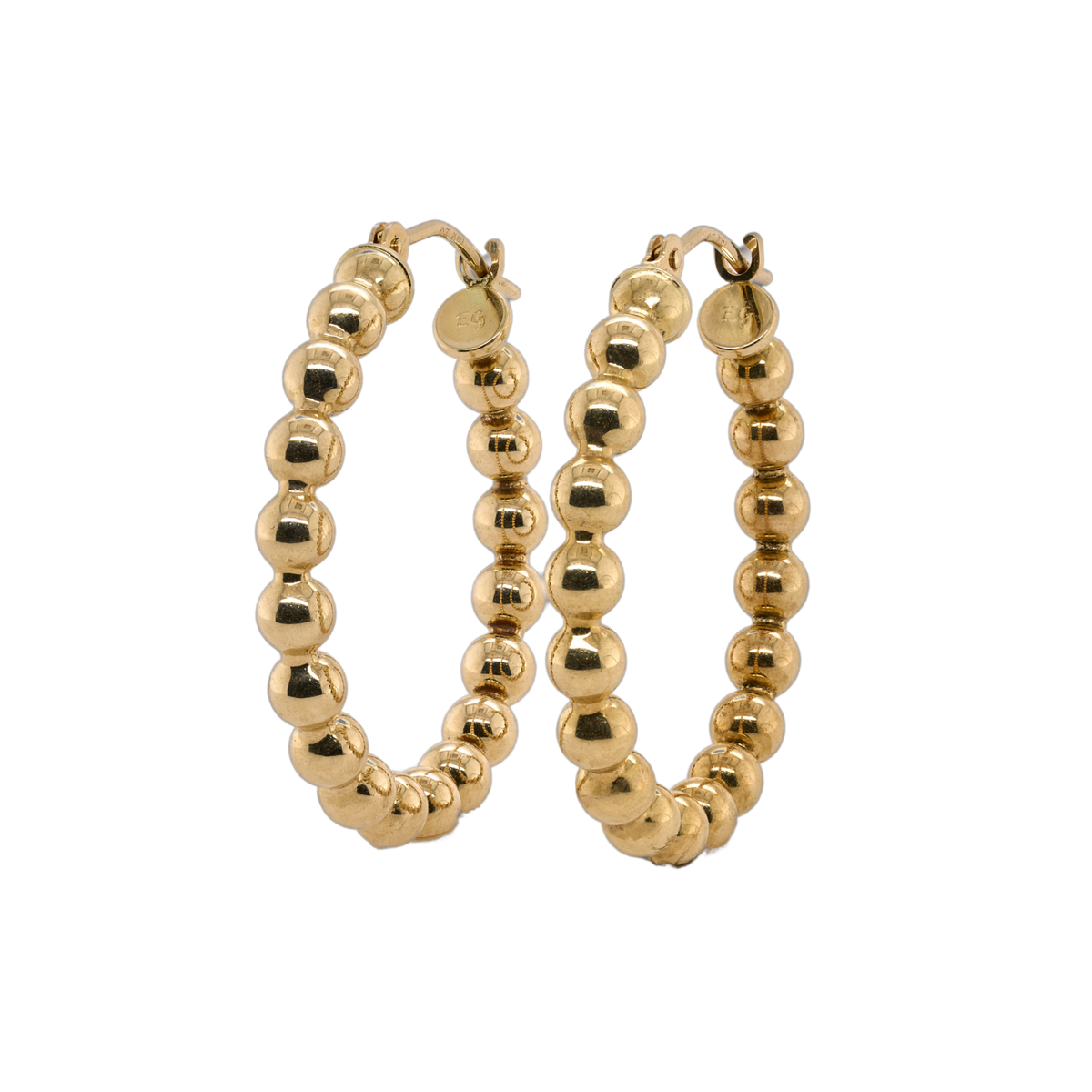 14K Yellow Gold Hoop Earrings