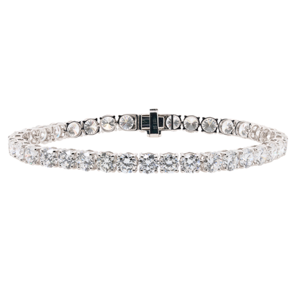 16.09 CTTW Round Lab-Grown Diamond Tennis Bracelet in 14K White Gold, 7"
