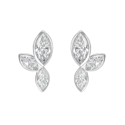 3.10 CTTW Marquise Lab Diamond Studs Earring (F Color and VS2 Clarity)