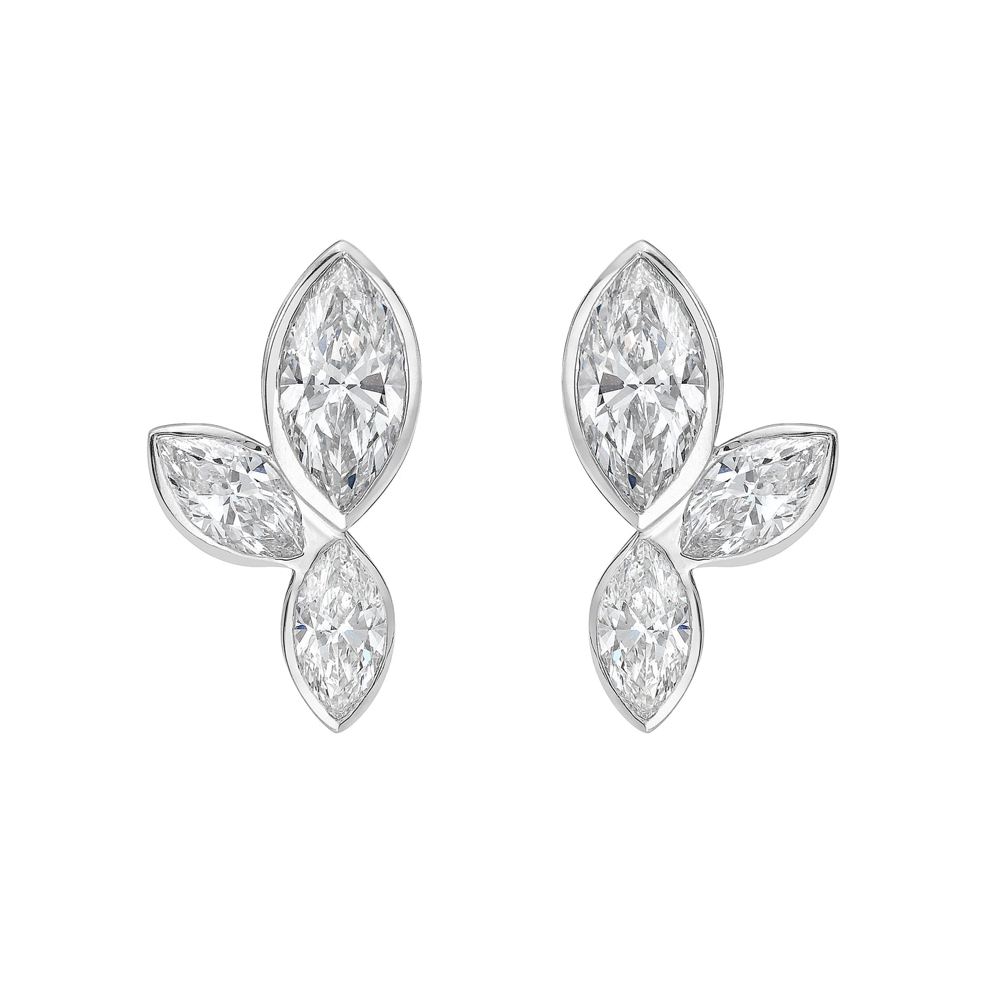3.10 CTTW Marquise Lab Diamond Studs Earring (F Color and VS2 Clarity)