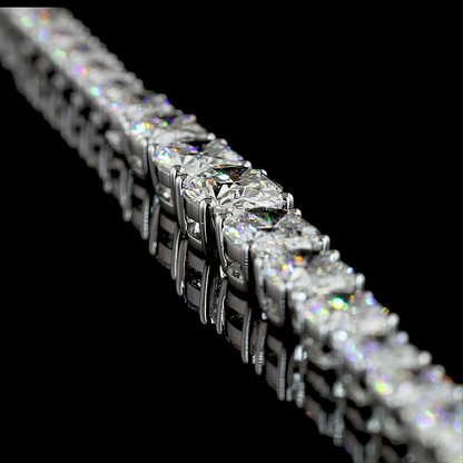 12.33 CTTW Oval Lab Diamond Riviera Necklace (E Color and VS Clarity)