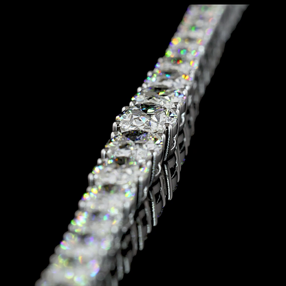 12.33 CTTW Oval Lab Diamond Riviera Necklace (E Color and VS Clarity)