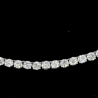 4.93 CTTW Round Lab Diamond Tennis Necklace 18" 14k White Gold (F Color and VS2 Clarity)