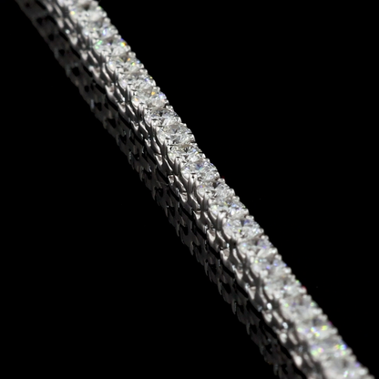 4.93 CTTW Round Lab Diamond Tennis Necklace 18" 14k White Gold (F Color and VS2 Clarity)