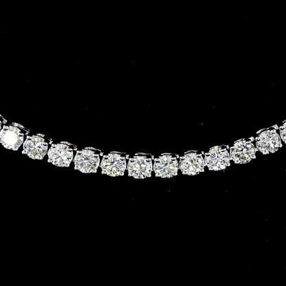 4.90 CTTW Round Lab Diamond Tennis Necklace 18" 14k White Gold F Color and VS2 Clarity jewelry-spot-usa