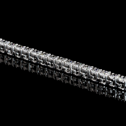 4.90 CTTW Round Lab Diamond Tennis Necklace 18" 14k White Gold F Color and VS2 Clarity jewelry-spot-usa