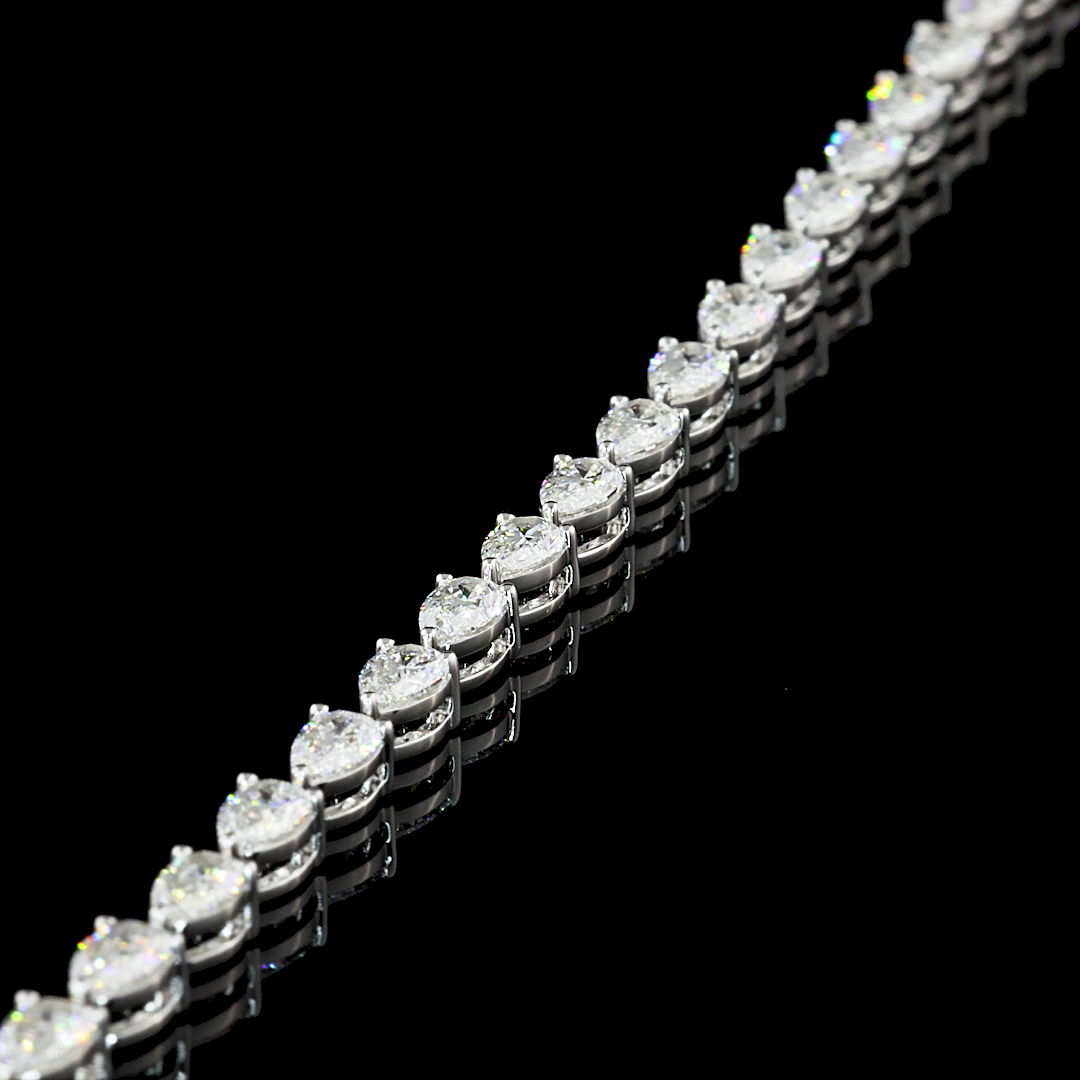 9.95 CTTW Pear Lab Diamond Tennis Necklace 16" 14k White Gold F Color and VS1 Clarity jewelry-spot-usa
