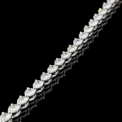 9.95 CTTW Pear Lab Diamond Tennis Necklace 16" 14k White Gold F Color and VS1 Clarity jewelry-spot-usa
