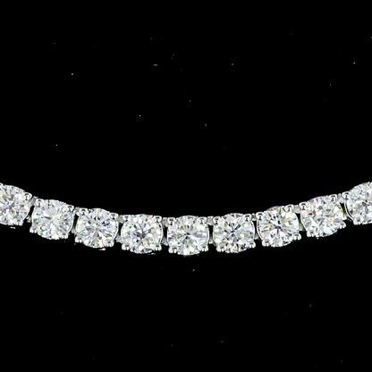 5.11 CTTW Round Lab Diamond Tennis Necklace 16.5" 14k White Gold F Color and VS1 Clarity jewelry-spot-usa