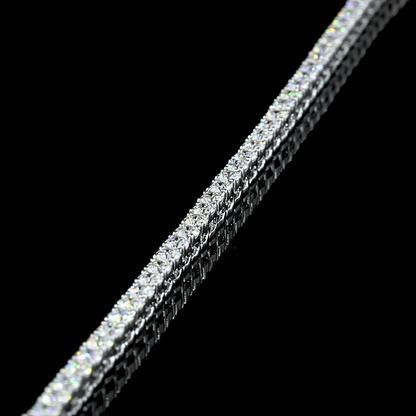 5.11 CTTW Round Lab Diamond Tennis Necklace 16.5" 14k White Gold F Color and VS1 Clarity jewelry-spot-usa