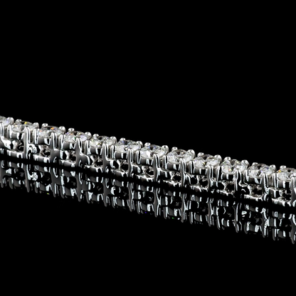 5.00 CTTW Round Lab Diamond Tennis Necklace 17" 14k White Gold F Color and VS1 Clarity jewelry-spot-usa