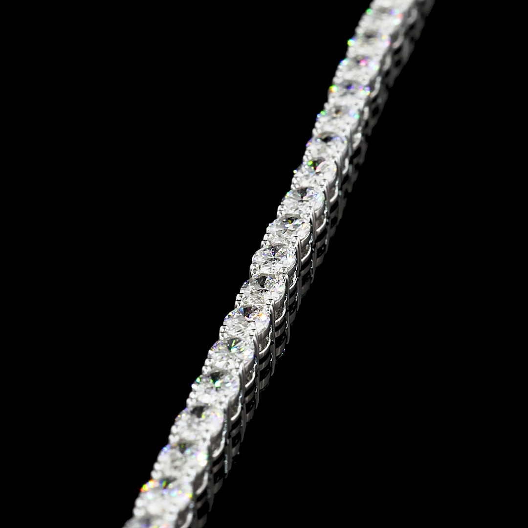 12.34 CTTW Oval Lab Diamond Tennis Necklace 16" 14k White Gold F Color and VS2 Clarity jewelry-spot-usa