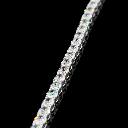 12.34 CTTW Oval Lab Diamond Tennis Necklace 16" 14k White Gold F Color and VS2 Clarity jewelry-spot-usa