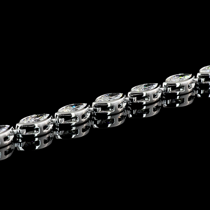 10.07 CTTW Marquise Lab Diamond Tennis Necklace 16" 18k White Gold F Color and VS2 Clarity jewelry-spot-usa