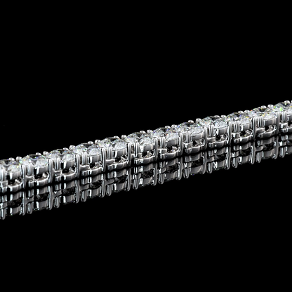 14.11 CTTW Round Lab Diamond Tennis Necklace 17" 14k White Gold E Color and VS Clarity jewelry-spot-usa
