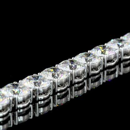 41.47 CTTW Round Lab Diamond Tennis Necklace 16.5" 14k White Gold E Color and VS Clarity jewelry-spot-usa